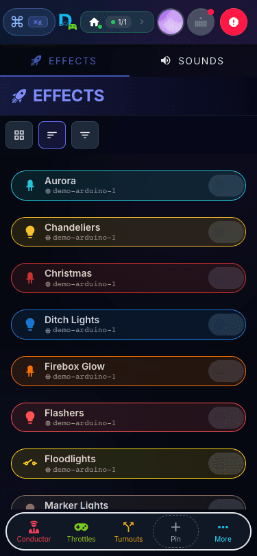 DEJA Throttle — mobile effects