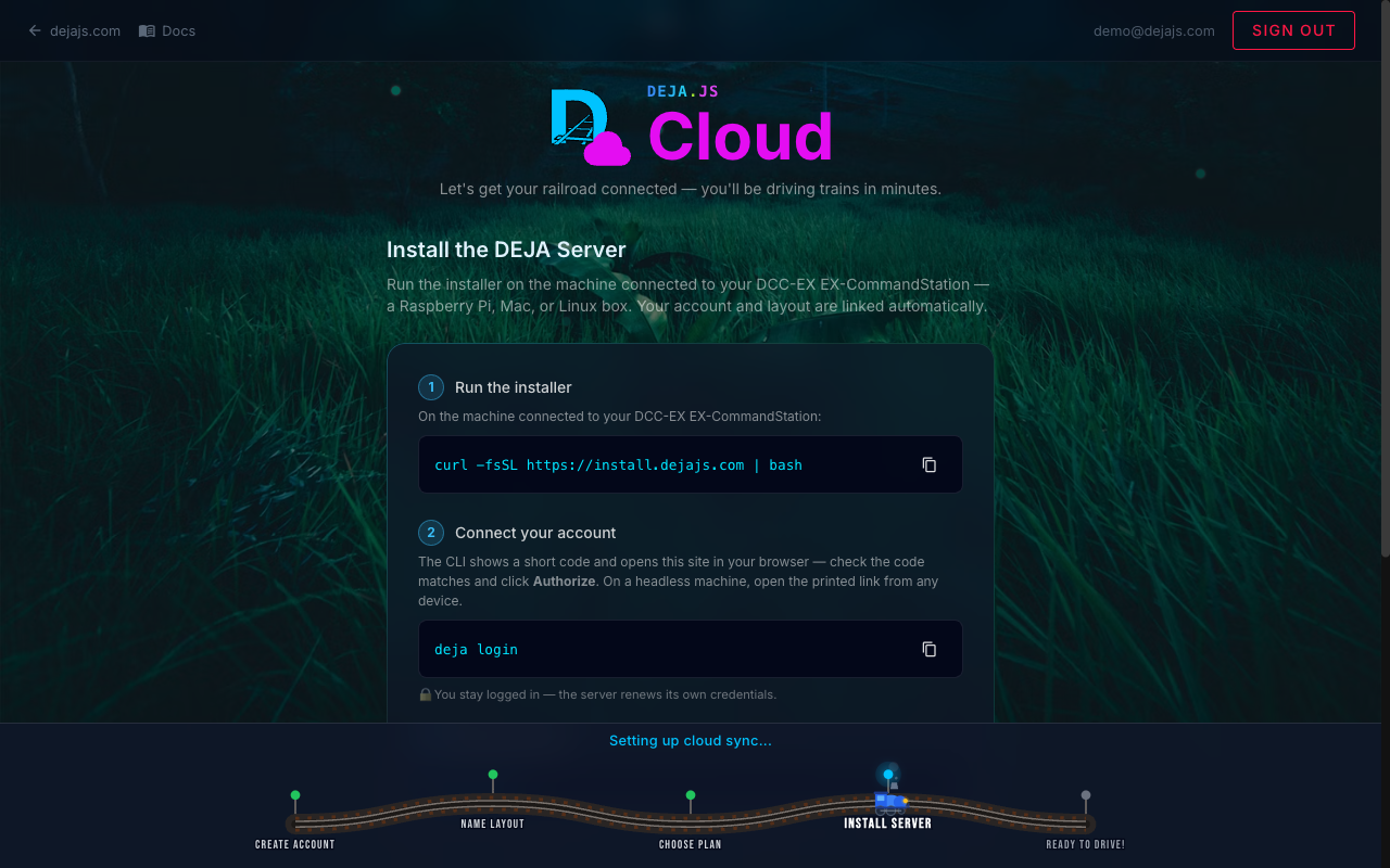 Onboarding install step
