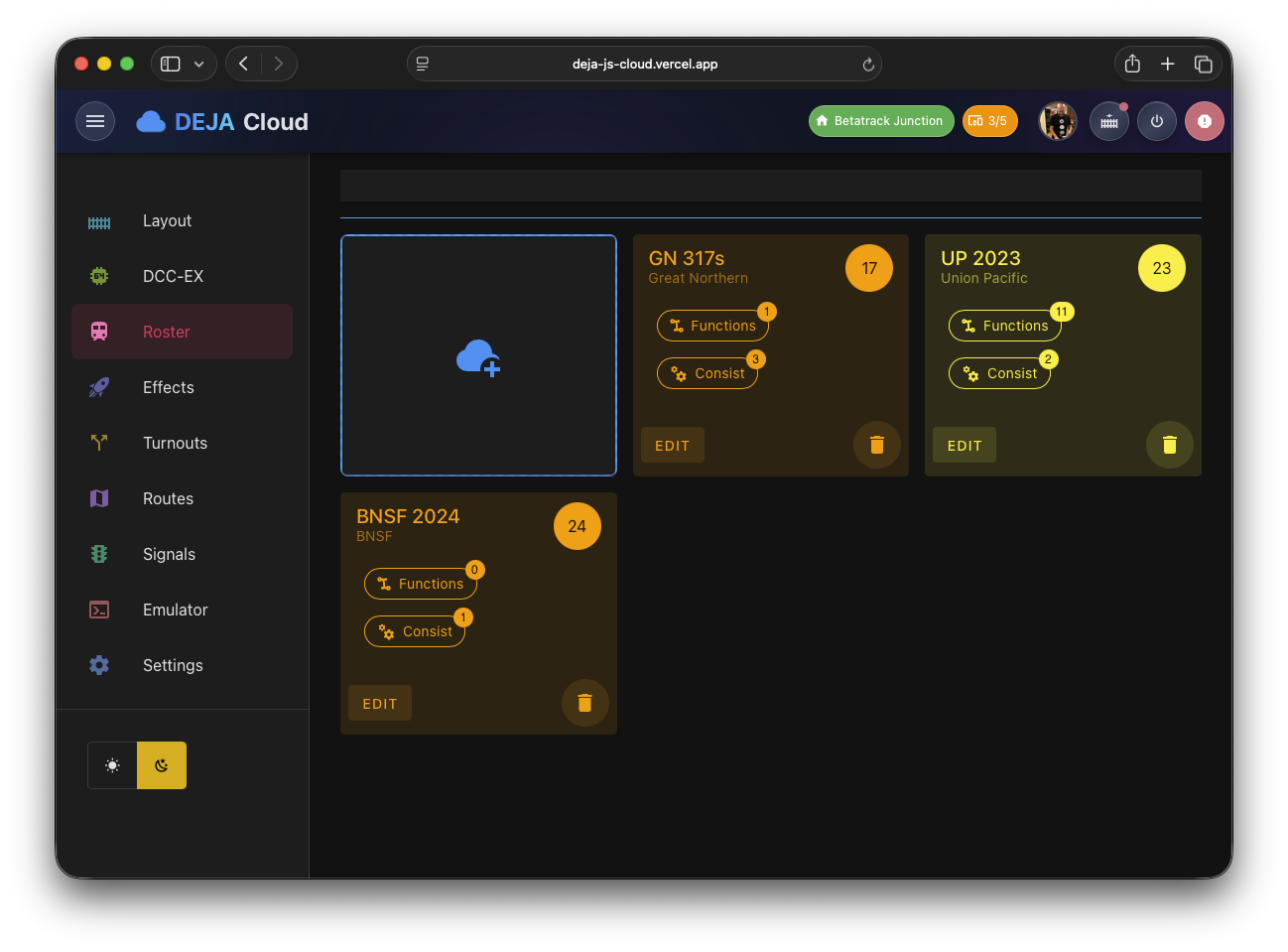 DEJA.js Cloud Desktop Roster