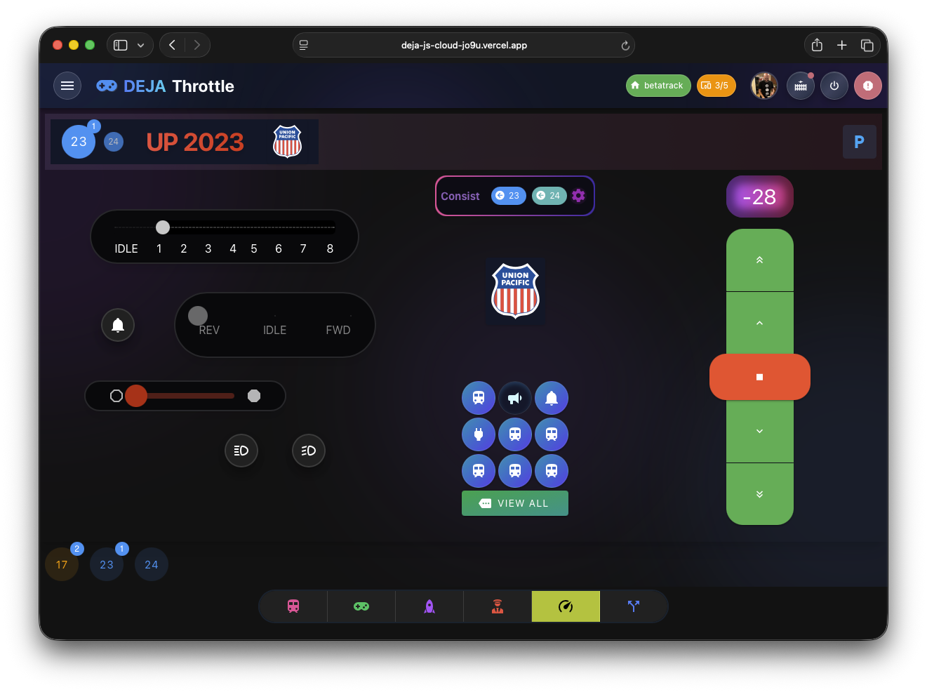 DEJA.js Throttle Desktop Throttle 2